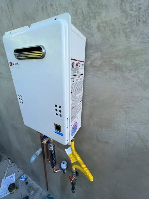 Tankless water heater installation for Westelee homes